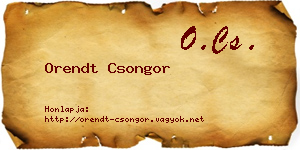 Orendt Csongor névjegykártya