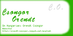 csongor orendt business card